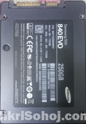 Samsung 840 evo 250GB SSD